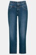 Jeans Culotte, 5-Pocket, gerades Bein, Fransensaum