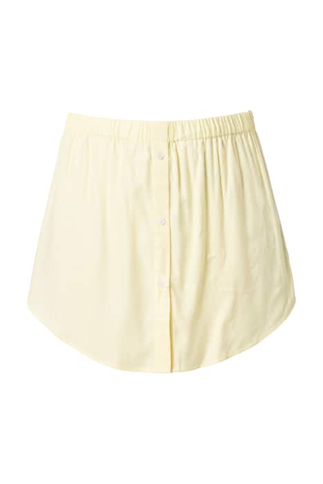 Prodloužení halenky, A střih, elastický pas, zaoblený lem