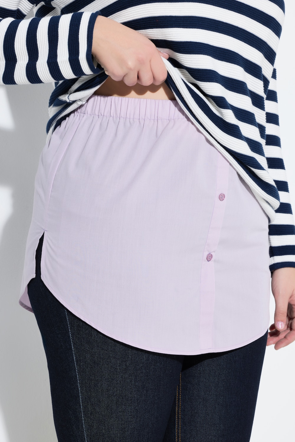 Blusen-Verlängerung, A-Linie, gerundeter Saum