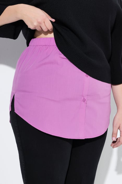 Blusen-Verlängerung, A-Linie, gerundeter Saum