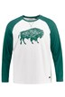 Tričko, dlouhé rukávy, dvoubarevné, potisk Bison