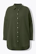 Chemisier en mousseline, oversize. Col classique, manches longues