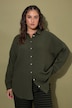 Chemisier en mousseline, oversize. Col classique, manches longues