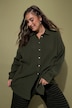 Chemisier en mousseline, oversize. Col classique, manches longues