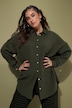 Chemisier en mousseline, oversize. Col classique, manches longues