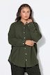 Chemisier en mousseline, oversize. Col classique, manches longues