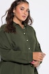Chemisier en mousseline, oversize. Col classique, manches longues