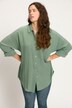 Mousseline blouse, oversized, overhemdkraag, lange mouwen