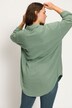 Mousseline blouse, oversized, overhemdkraag, lange mouwen