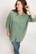 Mousseline blouse, oversized, overhemdkraag, lange mouwen