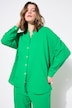 Musselin Bluse, oversized, Hemdkragen, Langarm