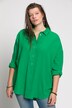 Musselin Bluse, oversized, Hemdkragen, Langarm