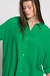 Musselin Bluse, oversized, Hemdkragen, Langarm