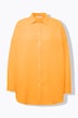 Musselin Bluse, oversized, Hemdkragen, Langarm