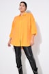 Musselin Bluse, oversized, Hemdkragen, Langarm