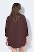Mousseline blouse, oversized, overhemdkraag, lange mouwen
