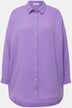 Musselin Bluse, oversized, Hemdkragen, Langarm