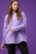 Musselin Bluse, oversized, Hemdkragen, Langarm