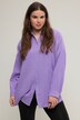 Musselin Bluse, oversized, Hemdkragen, Langarm