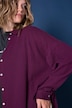 Musselin Bluse, oversized, Hemdkragen, Langarm