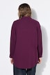 Musselin Bluse, oversized, Hemdkragen, Langarm