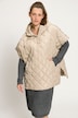 bestikte cape,  oversized, diamantstiksel, capuchon