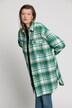 Hemdjacke, oversized, lang geschnitten, Hemdkragen, Langarm, Karo