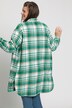 Hemdjacke, oversized, lang geschnitten, Hemdkragen, Langarm, Karo