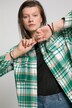 Hemdjacke, oversized, lang geschnitten, Hemdkragen, Langarm, Karo