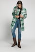 Hemdjacke, oversized, lang geschnitten, Hemdkragen, Langarm, Karo