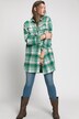 Hemdjacke, oversized, lang geschnitten, Hemdkragen, Langarm, Karo