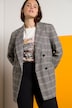 Blazer, oversized, Langarm, Woll Mix, Glencheck, zweireihig