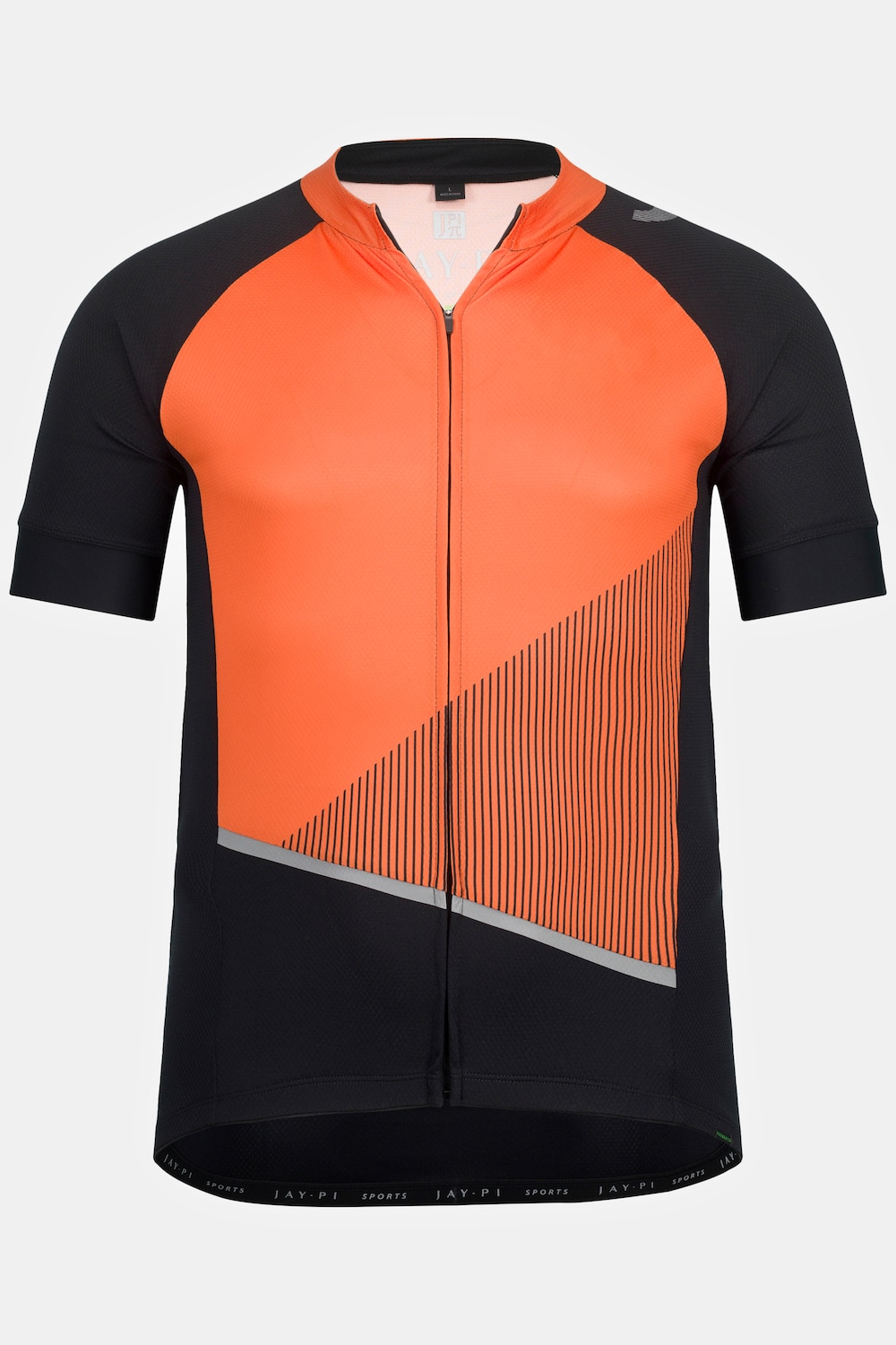 JAY-PI Rad-Trikotjacke, Bikewear, Stehkragen, Halbarm, hinten Saumtaschen