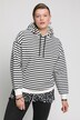 Hoodie, oversized, Kapuze, Langarm, Streifen