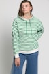 Sweat à capuche, oversized, rayures, capuche, manches longues