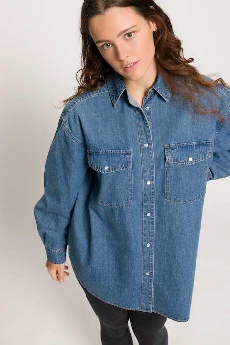 Oversized Denim Shirt | all Blouses | Blouses