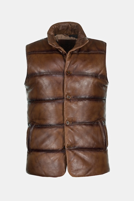 Lamb Nappa Leather Quilted Vest | all Vests | Vests
