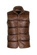 Kožená prošívaná vesta, jehněčí nappa kůže, stojáček, podšívka