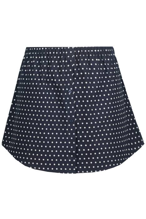 Prodloužení halenky, puntíky, A střih, knoflíková léga