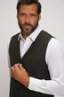 Gilet en tweed, avec patte de boutonnage, dos en maille