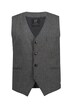 Vesta, tvídová, knoflíková léga, na zádech úplet