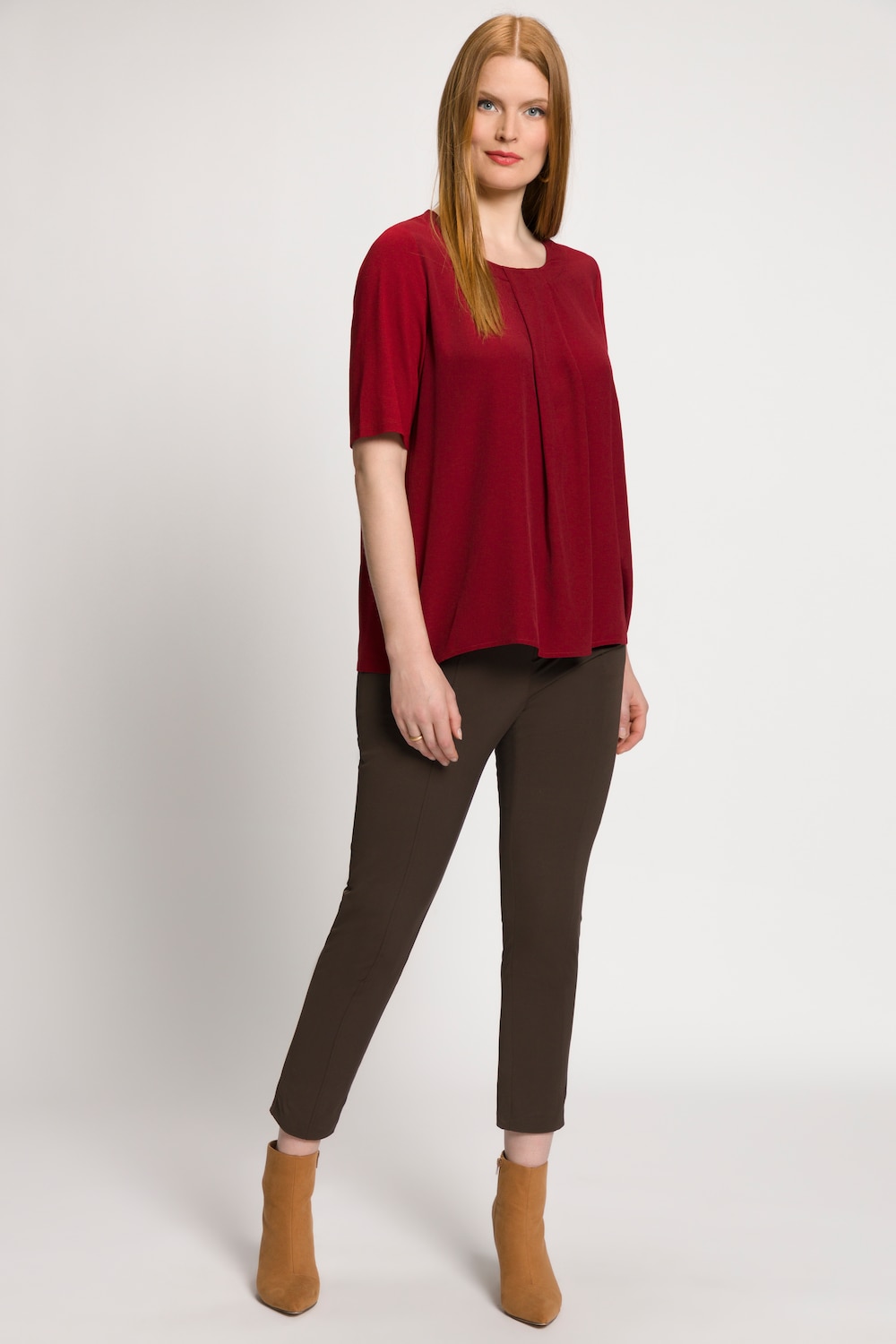 Grote Maten T-shirt, Dames, rood, Maat: 50/52, Ulla Popken