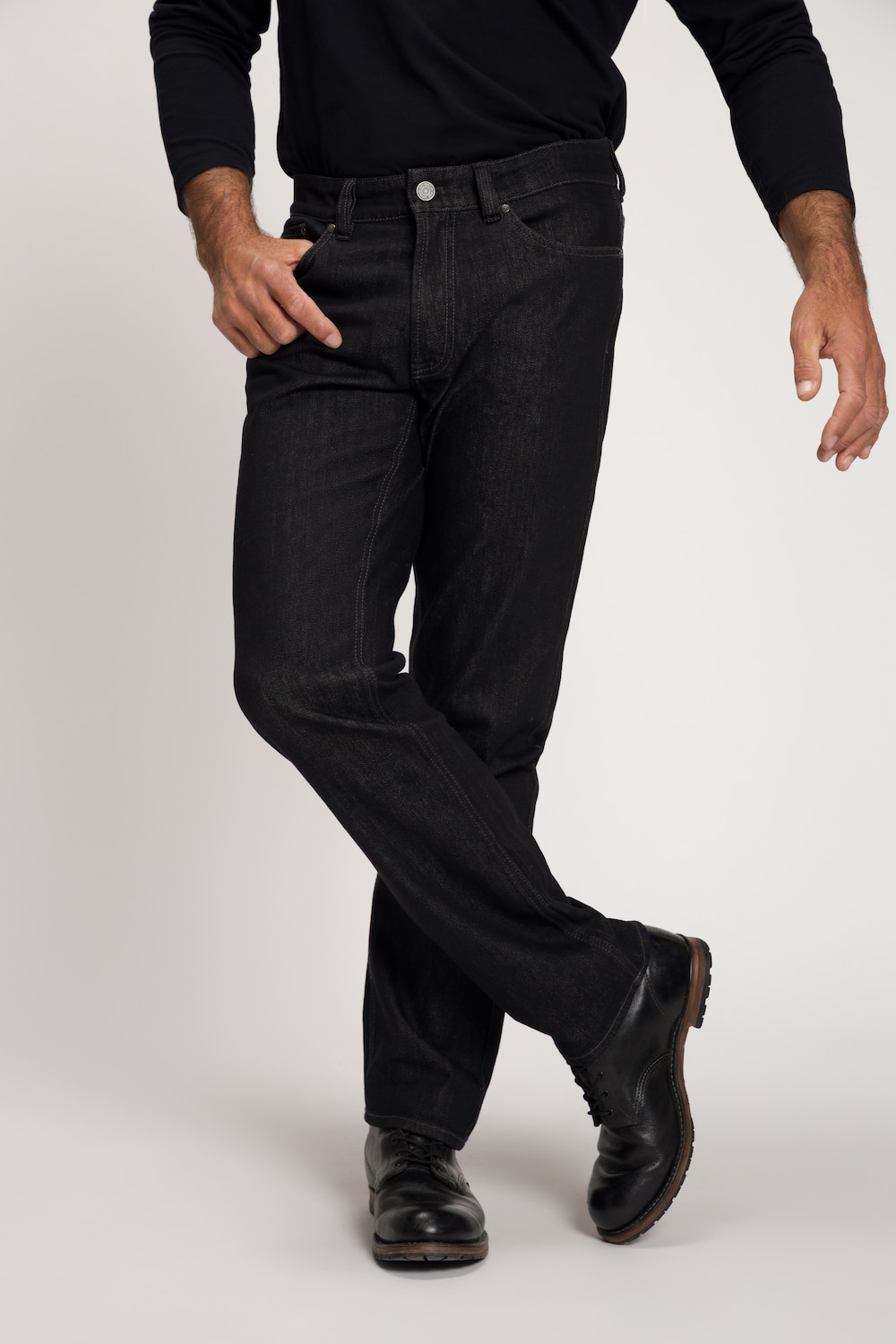 grandes tailles jean 5 poches, hommes, noir, taille: 60, coton, jp1880