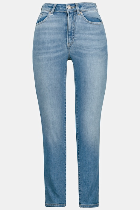 7/8-Jeans, Wascheffekte, Slim, schmale 5-Pocket-Form