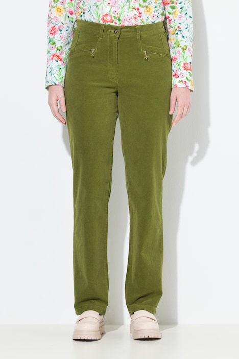 Cordhose Mony, Komfortbund, Reißverschlusstaschen