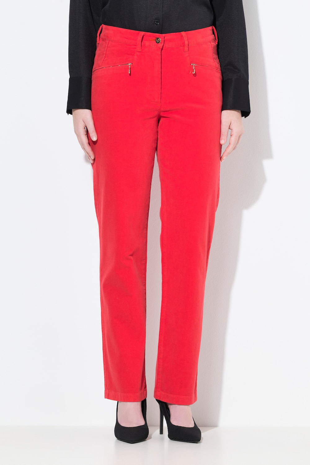 Thumbnail - Große Größen Cordhose Mony, Damen, rot, Größe: 48, Baumwolle, Ulla Popken