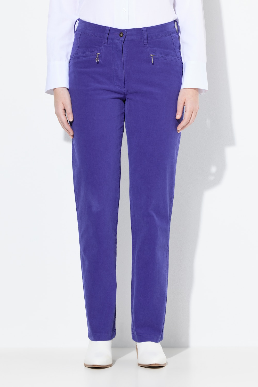 Große Größen Cordhose Mony, Damen, lila, Größe: 24, Baumwolle, Ulla Popken