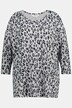 Pullover, oversized, Leo Print, Rundhals, Langarm
