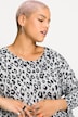 Pullover, oversized, Leo Print, Rundhals, Langarm