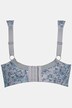 Blue Floral Seamless Wirefree Stretch Microfiber Comfort Bra